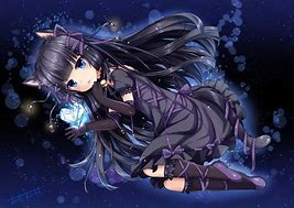 Image result for Cute Anime Cat Girl Black Hair