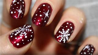 Image result for Nails Winter Colors Red