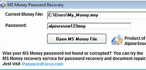 Image result for Money Backup Password