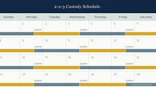 Image result for Typical 50 50 Custody Schedules