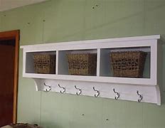 Image result for Cubby Wall Shelf with Hooks