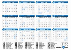Image result for 2100 calendars leap years