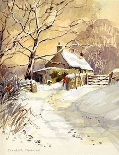 painting | Painting snow, Winter painting, Landscape paintings
