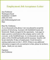 Image result for Best Acceptance Letter Job