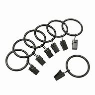 Image result for Oil Rubbed Bronze Curtain Rings with Clips