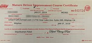Image result for Driver Improvement Certificate