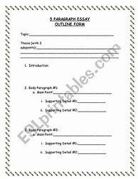 Image result for 5 Paragraph Essay Outline