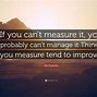 Image result for That Which Is Not Measured Cannot Be Improved