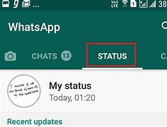 Image result for Whatsapp Status Option