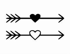 Image result for Heart Arrow Outline