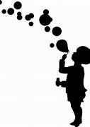 Image result for Sillouett of Boy Blowing a Bubble