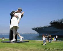 Image result for San Diego Midway Kissing Statue