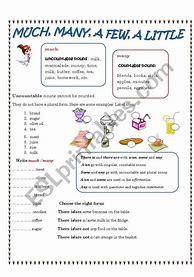 Image result for Few and Little Worksheets