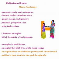 Image result for Mulligatawny Dreams Poem