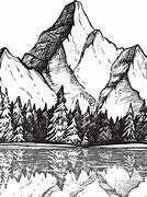 Image result for Black and White Mountain Sketches