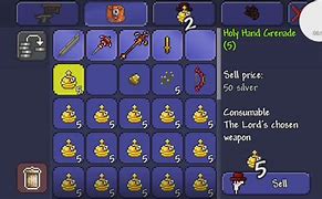 Image result for Terraria Holy Hand Grenade All Items World