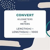 Image result for 3 Kilometers to Meters