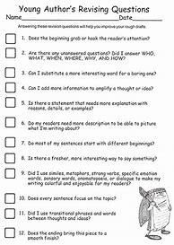 Image result for Revision Checklist