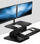 Image result for 2 Tier Desk Dual Monitor