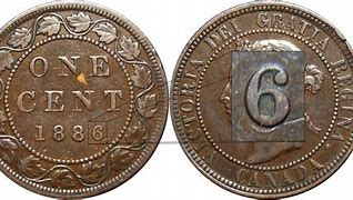 Image result for 1886 Canadian One Cent