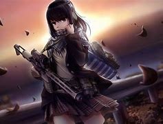 Image result for Anime Girl with Gun Profile Pic