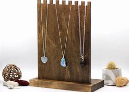 Image result for White Wood Necklace Display