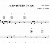 Image result for Happy Birthday Sheet Music