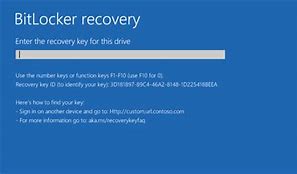 Image result for BitLocker Recovery Key Screen