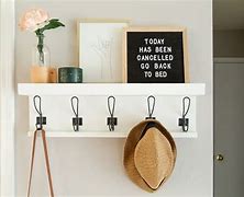 Image result for Girls Wall Shelf with Hooks