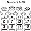 Image result for 1-20 Numbers Activity