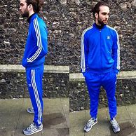 Image result for Old School Adidas Tracksuit Blue