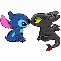 Image result for Cute Disney Stitch and Toothless Outline