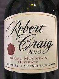 Image result for Robert Craig Cabernet Sauvignon Spring Mountain