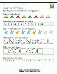 Image result for ABC Pattern Worksheets for Kindergarten