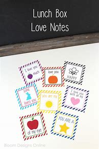 Image result for Lunch Box Love Notes