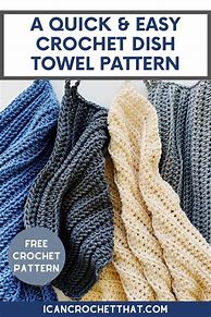 Image result for Dish Towels with Crochet Top Patterns