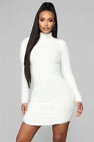 Image result for Fashion Nova White Fuzzy Dress