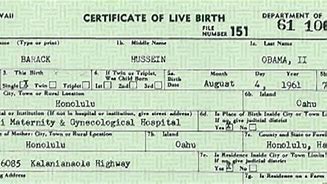 Image result for Barack Obama "Birth Certificate"