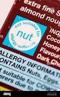 Image result for Nut Allergy Warning Label