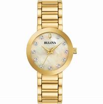 Image result for Bulova Gold Watch with Diamonds