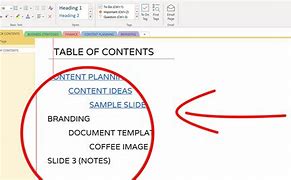 Image result for OneNote Table of Contents