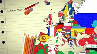 Image result for Colored Map of Europe