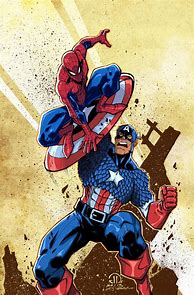 Image result for Spider-Man and Captain America