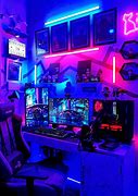Image result for Neon PC Setup in Anime