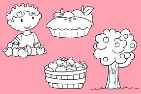 Image result for Apple-Picking Clip Art Black and White