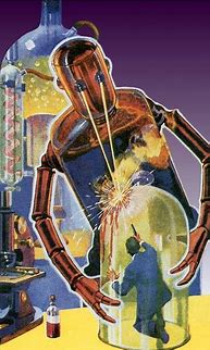 Image result for Vintage Science Fiction Robot Art