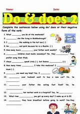 Image result for Do/Does ESL Worksheets