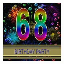 Image result for 68th Birthday Invitation