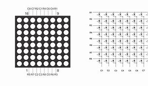 Image result for 8X8 LED Matrix Pins