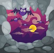 Image result for Sketch of Bat in a Cave